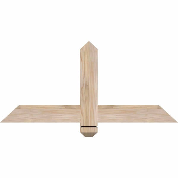 Ekena Millwork Eugene Smooth Timber Gable Bracket, Douglas Fir, 36"W x 16"H x 3 1/2"D x 3 1/2"F, 11/12 Pitch GBW036X16X0404EUG00SDF - main
